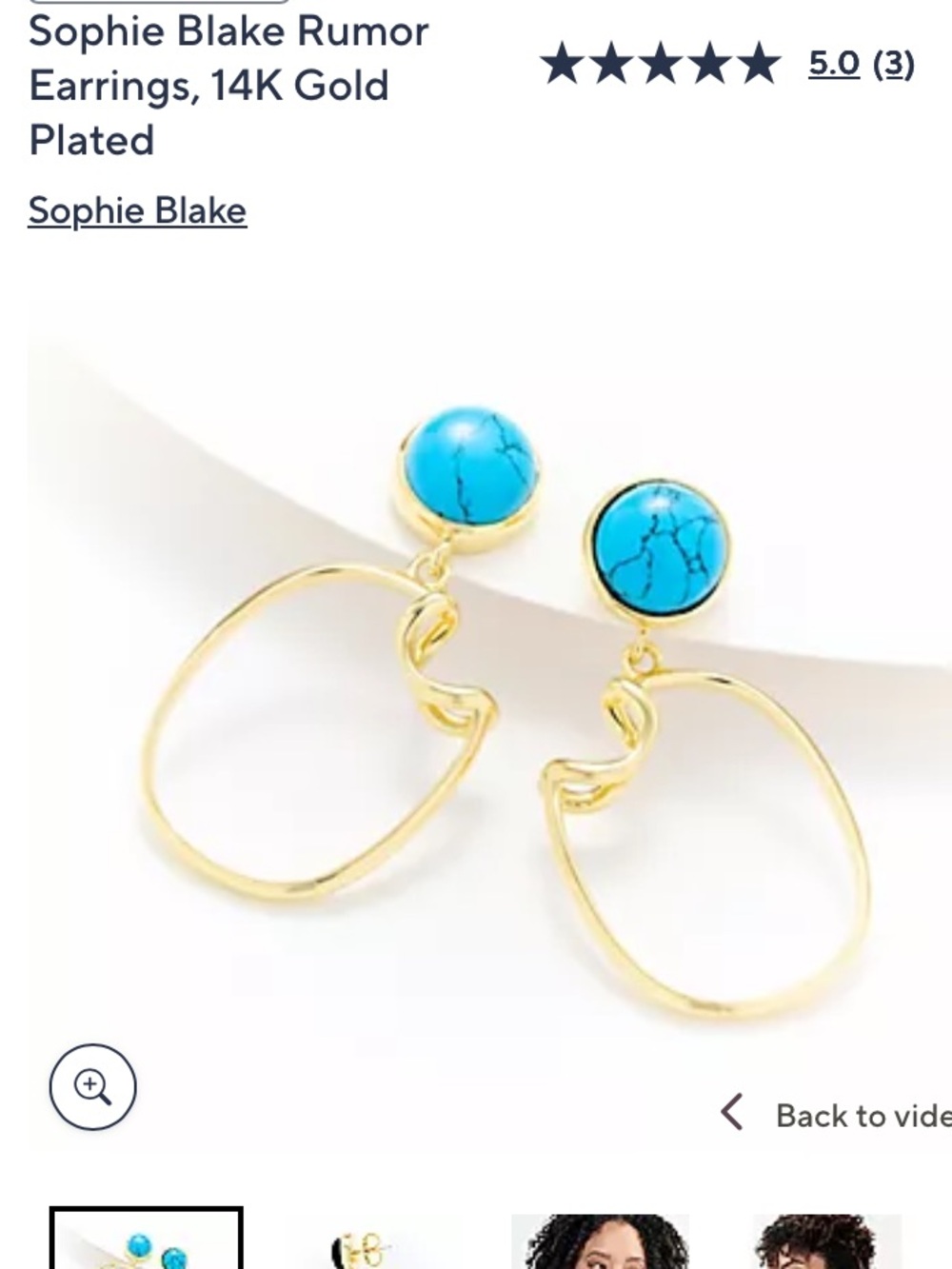 Sophie Blake Rumor Earrings- 14K gold
Plated